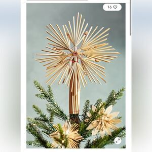 Terrain Celestial Star Straw Tree Topper
